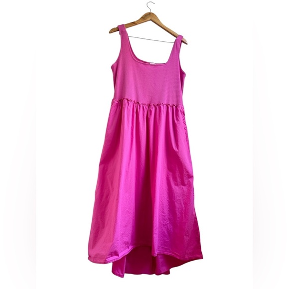 A New Day Pink Asymmetrical Sundress Sleeveless Scoop Neck - Picture 4 of 8